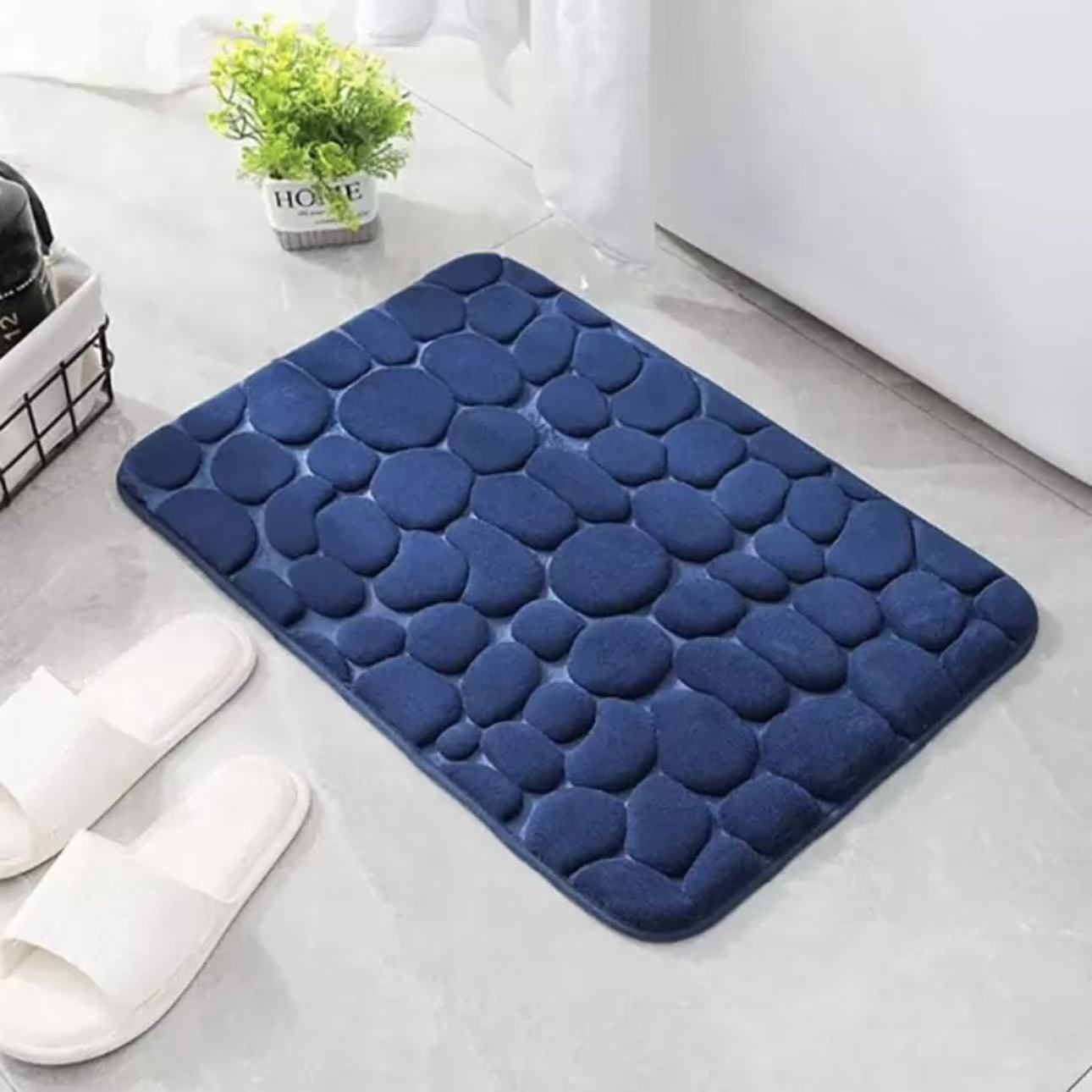 Coral wool floor mat